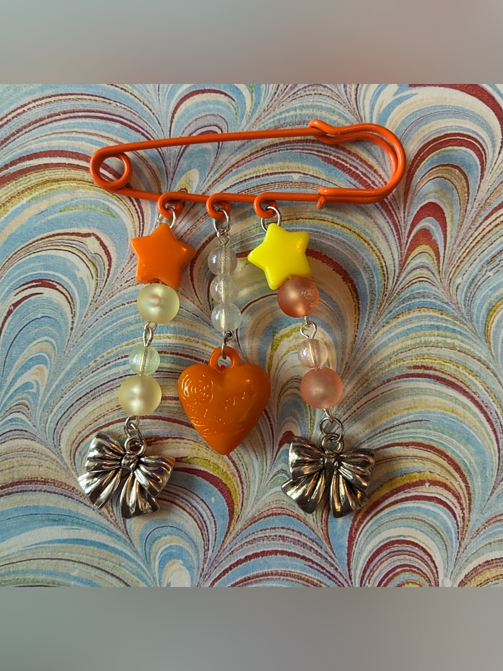 Handmade beaded safety pins 2/$10